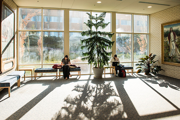 Taylor Bldg East lobby filled with morning light.
