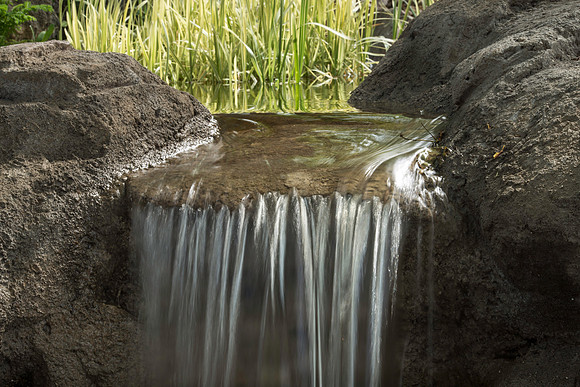 Water features in the Ricks Horticulture Gardens create a place of peace and tranquility.