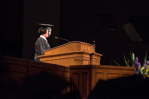 Students of Brigham Young University-Idaho at graduation of the Spring 2016 semester. Photo by Ryan Chase.
