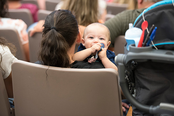 Many people gather to hear speakers and learn during Education Week at BYU-I. 2016