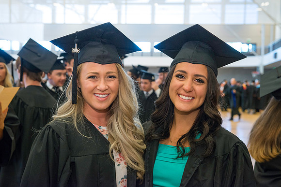 Graduates gather for BYU-Idaho commencement.