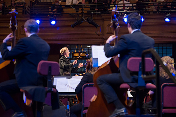 Performers of Brigham Young University - Idaho perform Robert Cundick's 'The Redeemer' at the tabernacle in Temple Square. Photo by Ryan Chase.