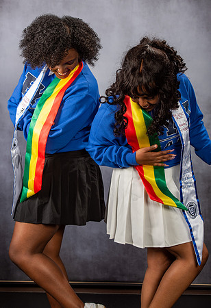 Graduation Portraits of Hermela Denboba and Hana Edossa.