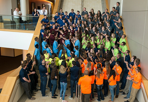 Group shots in the I-Center.
