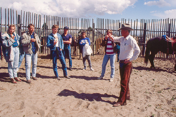 Biology students take a Field Trip to the Sand Dunes to go horseback riding with Mel Griffeth.