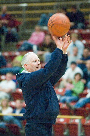 President Clark participates in a game of Lightning during halftime of the MBK championship game.