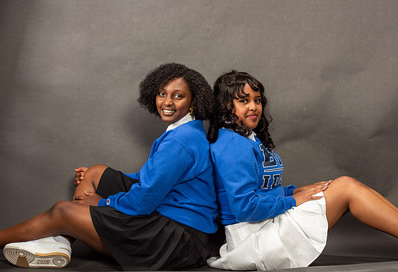 Graduation Portraits of Hermela Denboba and Hana Edossa.