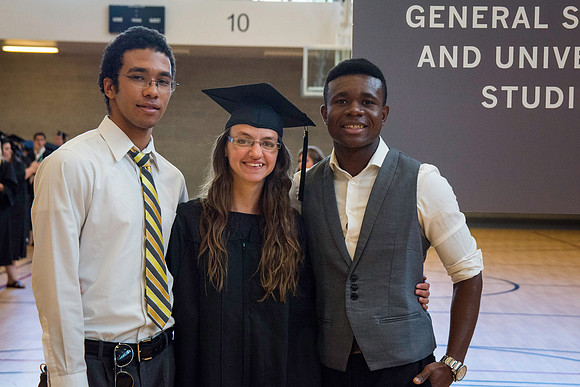 Graduates before the commencement ceremony.