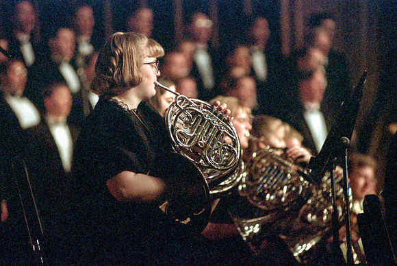 Orchestra member performing Imanuel in the Tabernacle