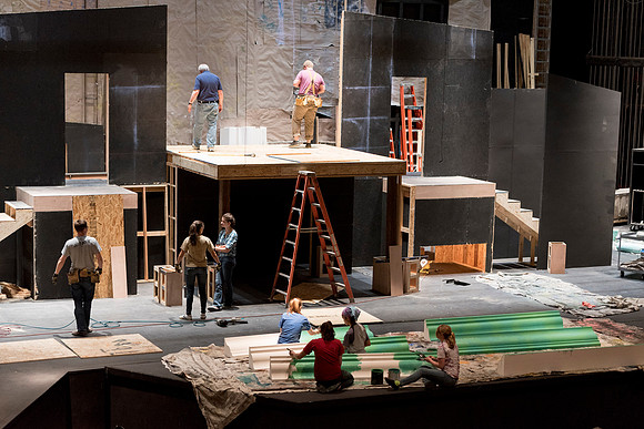 Behind-the-scenes of drama's upcoming play, "A Midsummer Night's Dream."