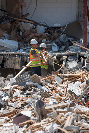 The Ricks Dormitories are being torn down for a new parking lot on campus.