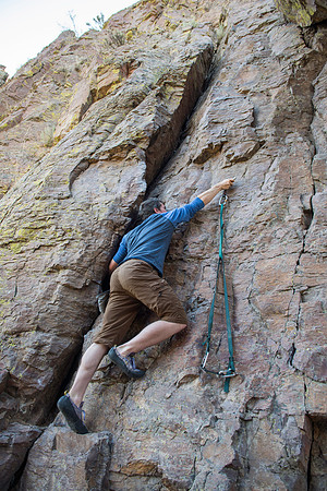 Detail shots of a carabiner. (Climbing wall up Kelly Canyon)