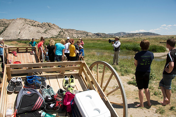 Martin's Cove, a place of refuge for handcart pioneers who were caught in an early winter storm en-route to Salt Lake City, UT.