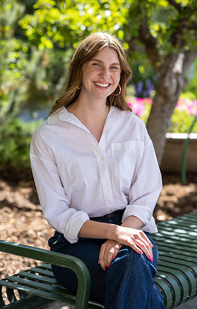 Student on campus for Admissions Viewbook.