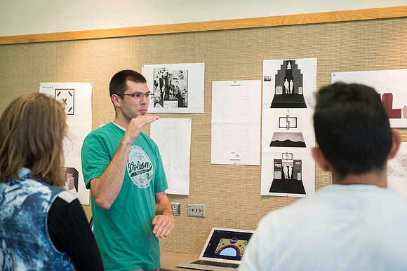 Three-Dimensional Graphic Design class taught by Kelly Burgener.