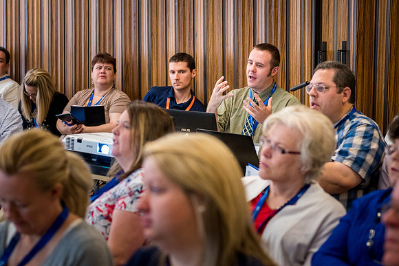 Online Instructors come to BYU-Idaho campus for further learning to enhance teaching skills. Instructor: Dave Kidd.