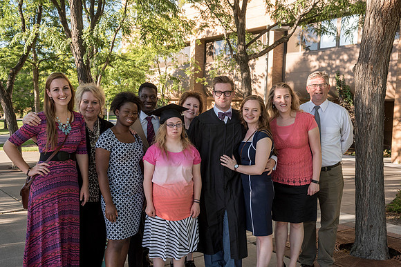 Students of Brigham Young University-Idaho at graduation of the Spring 2016 semester. Photo by Ryan Chase.