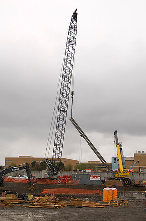 Construction on the Auditorium, later named the BYU-Idaho Center.