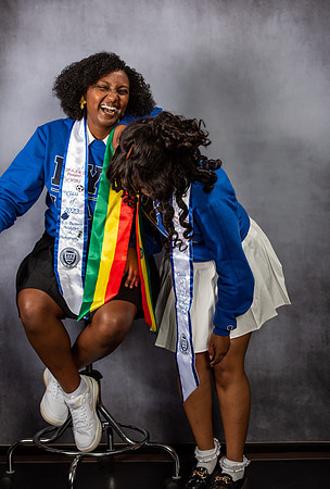 Graduation Portraits of Hermela Denboba and Hana Edossa.