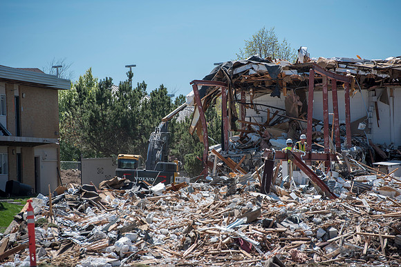 The Ricks Dormitories are being torn down for a new parking lot on campus.