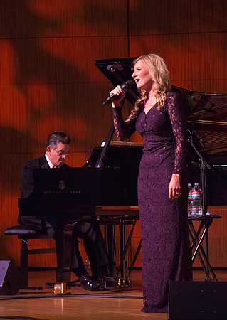 Marvin Goldstein and Vanessa Joy perform in the Barrus Concert Hall during education week at BYU-Idaho.