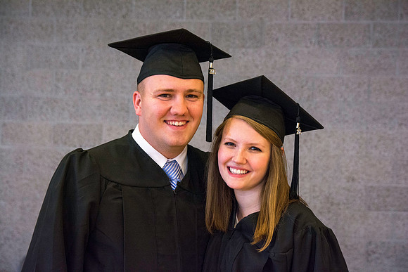 Graduates before the commencement ceremony.