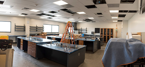 A look inside the new Science and Technology Building that is scheduled to be occupied by the 2016 Fall Semester.