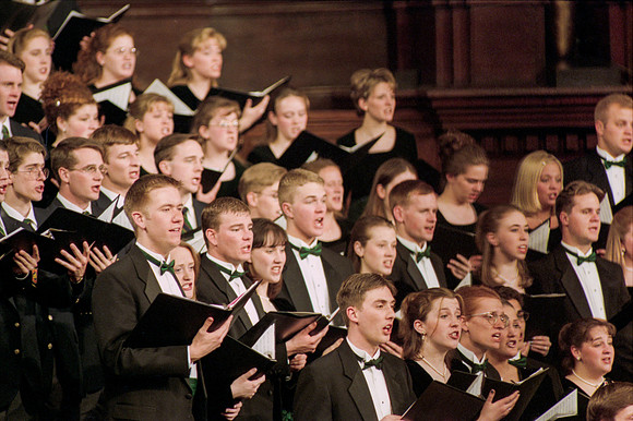 1999 Sacred Music Performance in the Salt Lake City Tabernacle. Commissioned Composition by Merrill Jenson. Featuring Ricks College Symphony Orchestra, Collegiate Singers, and Concert Chorale with LDS