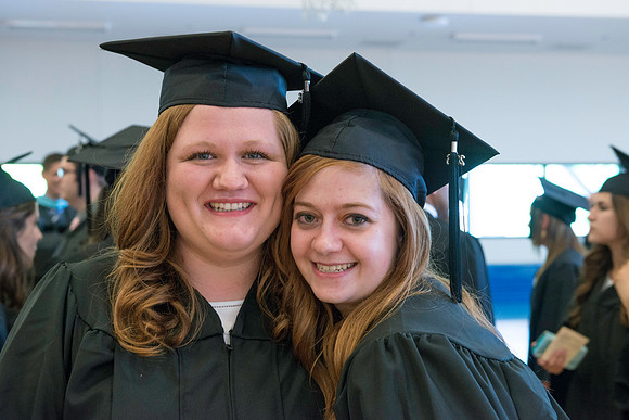 Graduates gather for BYU-Idaho commencement.