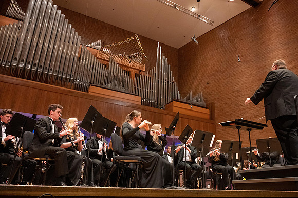 A retirement concert and reception for Diane Soelberg the director of the Symphony Band.