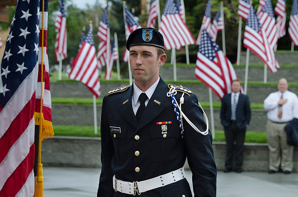 The BYU-Idaho ROTC honors those who gave their lives for the Constitution and this country's freedom.