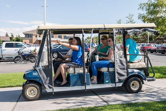 Parents get a personalized tour of campus.