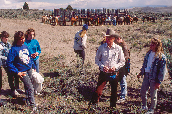 Biology students take a Field Trip to the Sand Dunes to go horseback riding with Mel Griffeth.