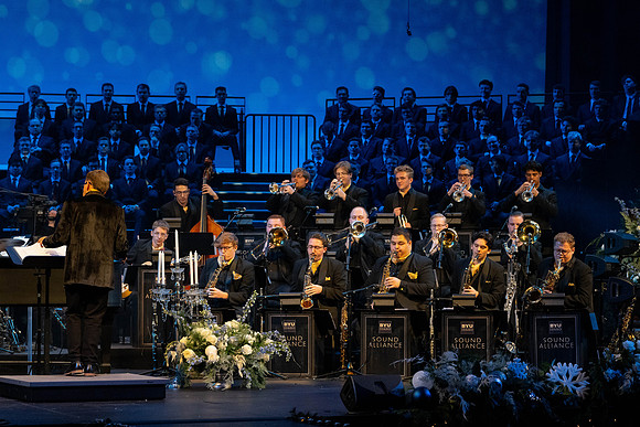 Laura Osnes performs during the Christmas concert with BYUI Student music programs.