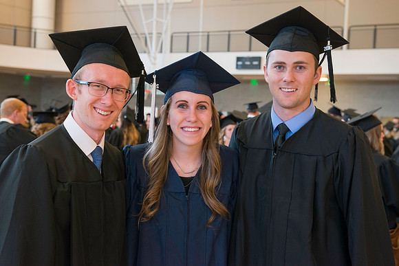 Graduates gather for BYU-Idaho commencement.