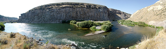 June 5, 1976 the recently built Teton Dam had failed emptying it's 280 foot deep reservoir downstream. The remains of the dam stand as monument to the 11 people who lost their lives.