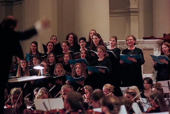 Ricks College Sacred Music Series: The Passion and The Promise of our Lord Jesus Christ. Premiere performance of a newly commissioned oratorio by Daniel E. Gawthrop with R. Kevin Call as the conductor