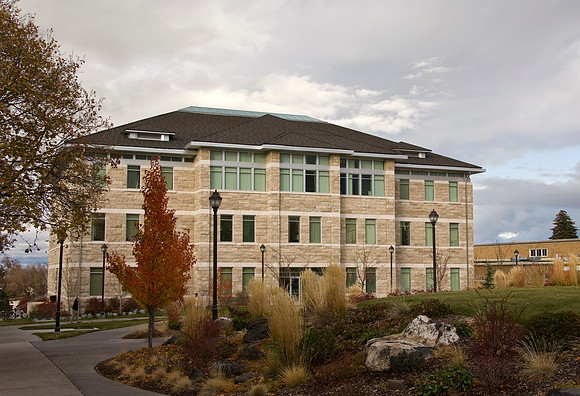 Jacob Spori Building on the campus of BYU-Idaho.