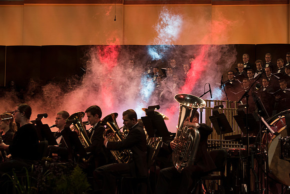 BYU-Idaho Center Stage had their annual Patriots and Pioneers concert July 9 with George Dyer as their soloist.