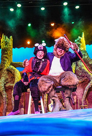 The theatre department's dress rehearsal of the Wind in the Willows in the Snow Drama Theatre.