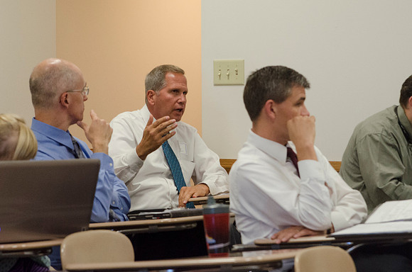 Faculty &amp; Staff attending classes held at faculty meeting Fall 2013