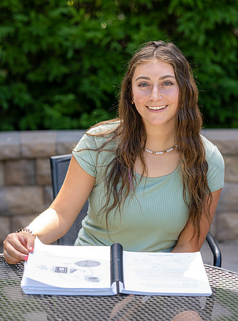 Student on campus for Admissions Viewbook.