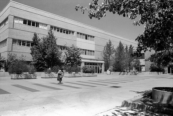 A view of the David O. McKay Library on Campus