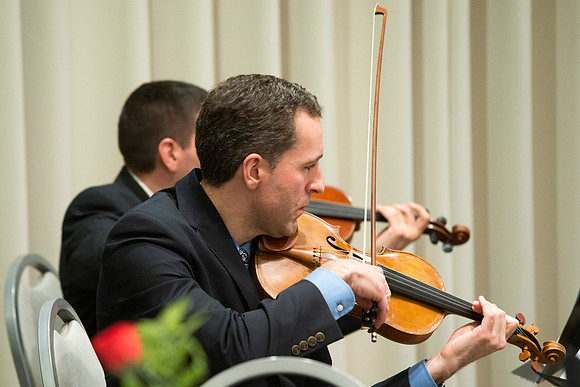 Eliza R. Snow Award members and guest enjoy an evening of god food and entertainment honoring Rick and Cheryl Hansen for their service towards the Arts.