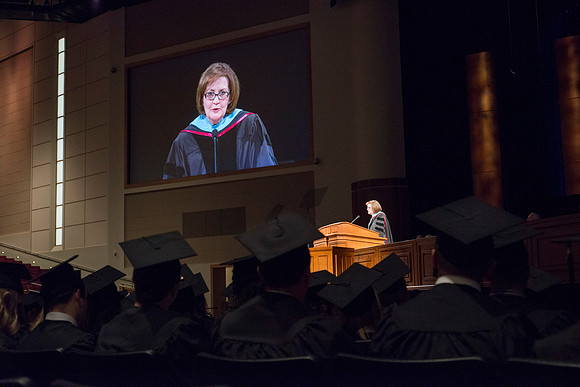 BYU-Idaho December 2013 graduation. Relief Society General President Linda K. Burton addressed the graduates.