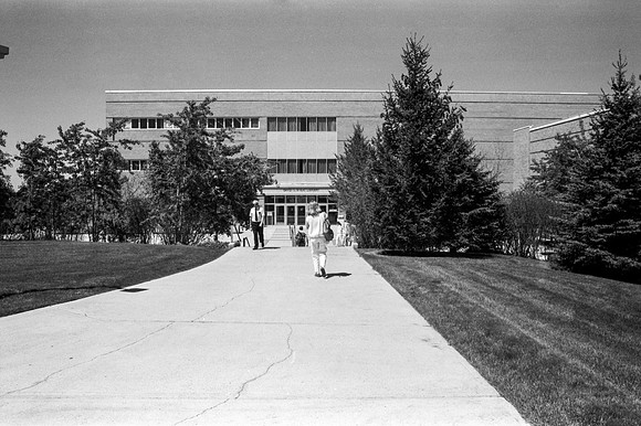 A view of the David O. McKay Library on Campus