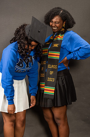 Graduation Portraits of Hermela Denboba and Hana Edossa.