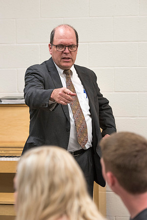 Jeff Chapman, one on the Religion instructors, teaches the Foundations of the Restoration course on campus.