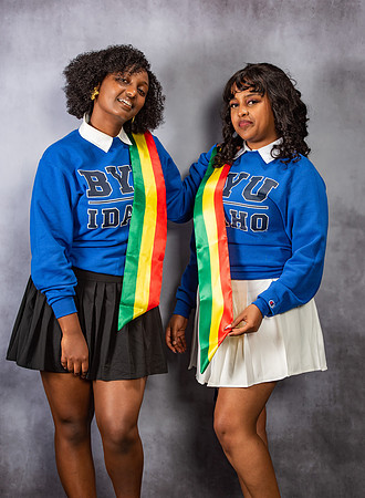 Graduation Portraits of Hermela Denboba and Hana Edossa.