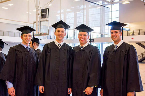 Graduates before the commencement ceremony.